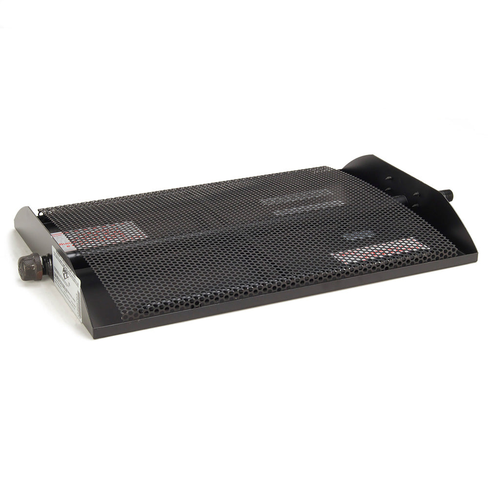 Real Fyre G45-GL see-thru vented burner with perforated black plate and valve