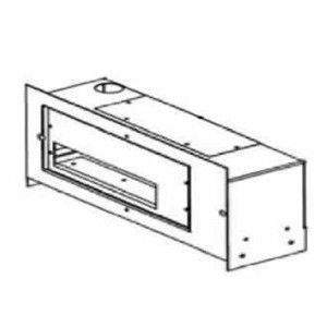 Hot air distribution kit module with rectangular housing and open front vent