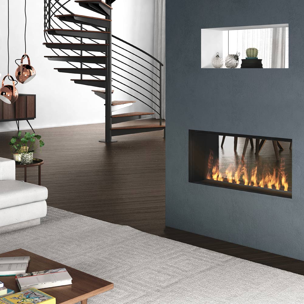 Dimplex GBF1000-PRO Opti-Myst Pro Built-In See-Through Electric Fireplace, 46.625-Inches