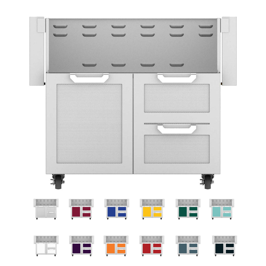 Hestan GCR36 Double Drawer and Door Cart, 36-Inches