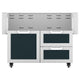 Double drawer and door cart with two dark drawers and two white handles