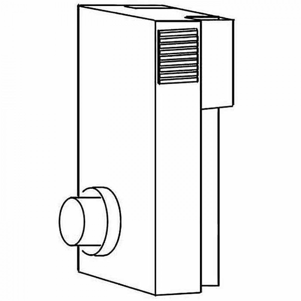 Napoleon vent kit with metal periscope housing and round duct collar with cap