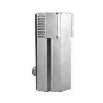 Metal vent periscope kit with two rectangular sections and round mounting flange