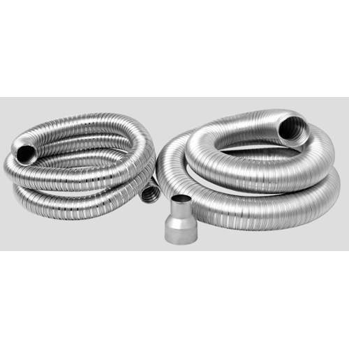 Aluminum vent kit showing two duct coils with inlet and exhaust connector pieces