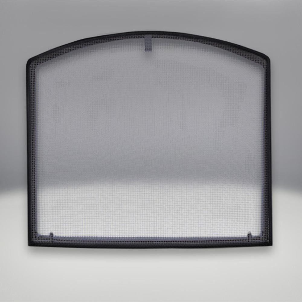 Black mesh screen for gas stove firebox opening