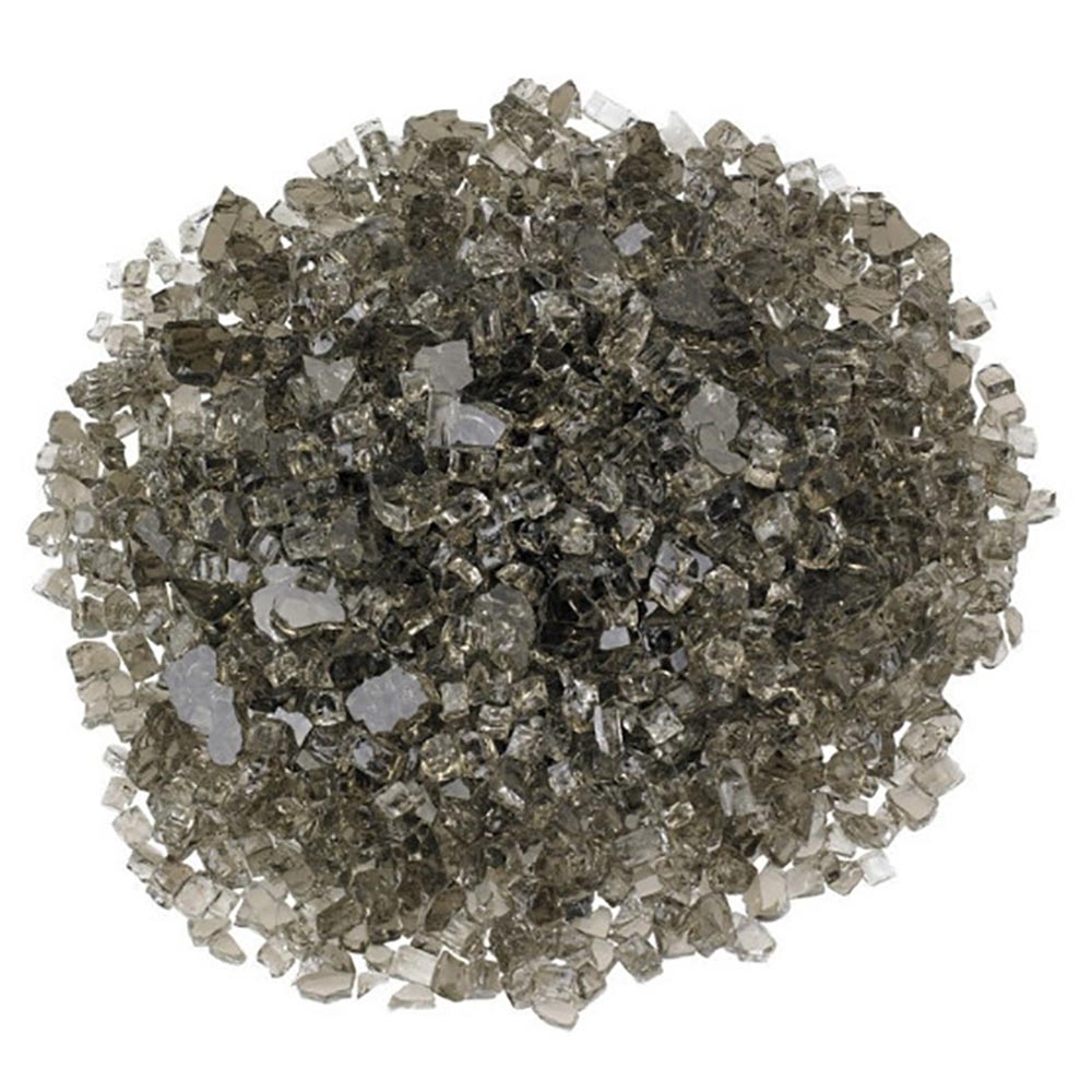 Monessen bronze fire glass shards, mixed clear and dark reflective pieces