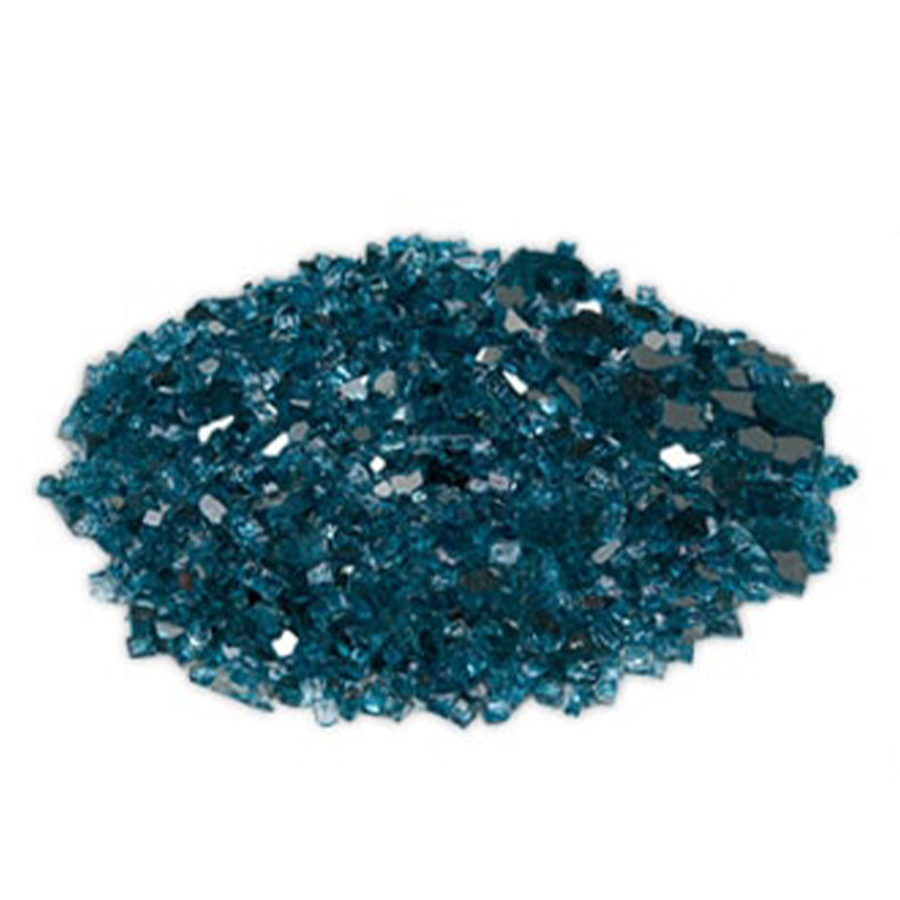 Sapphire glass media, dark blue crushed glass granules