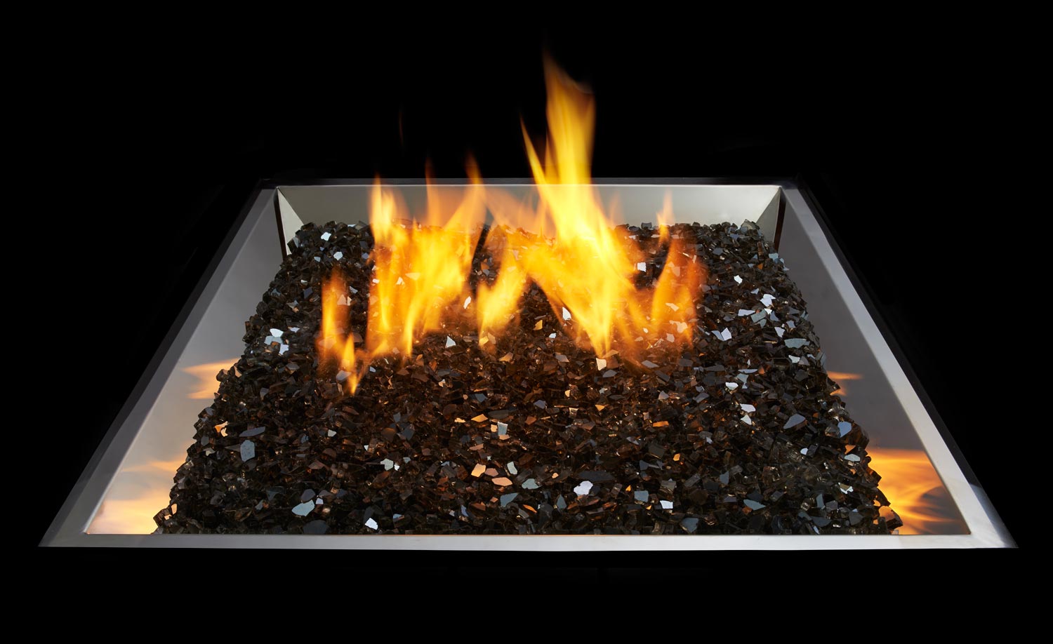 Napoleon Push Button Flame Sensing Gas Fire Pit Kit, Square, 24x24-Inch