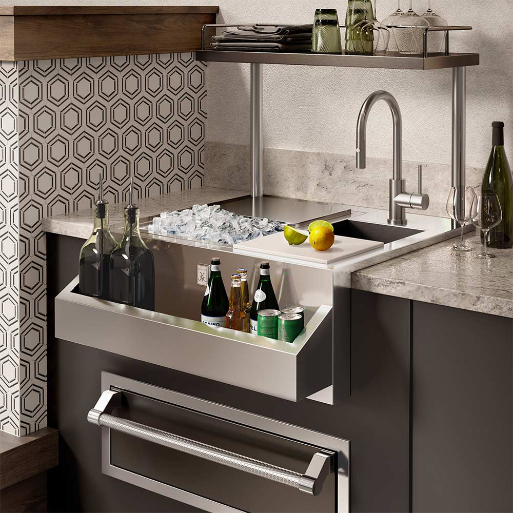Hestan Refreshment Center with High Shelf, 30-Inch