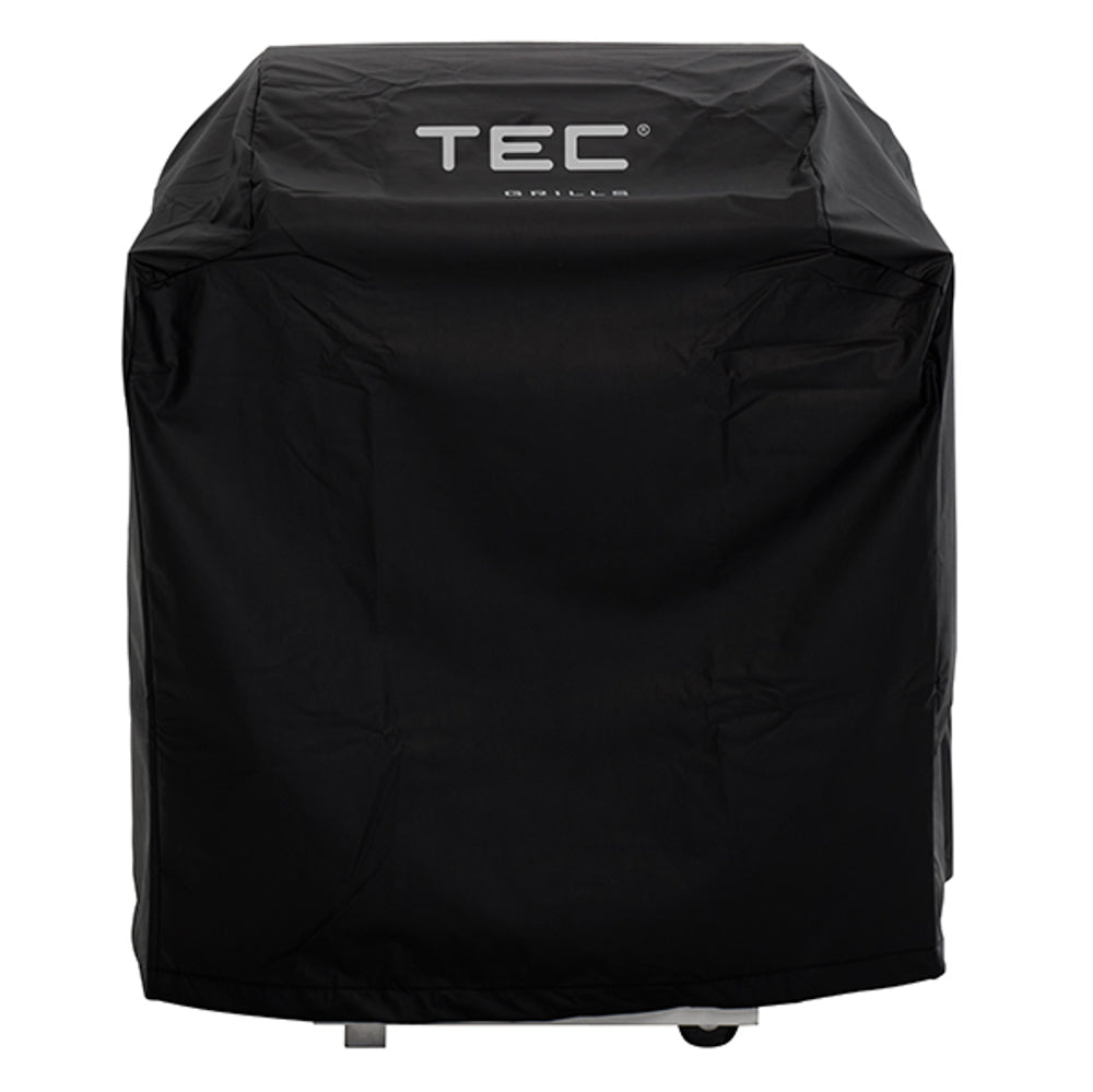 TEC G-Sport grill and pedestal cover, black, with elastic hem and logo