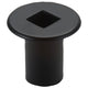 Gas valve cover with round cap, black finish, square opening