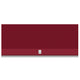 Outdoor ventilation hood with rectangular canopy and vent cover, dark red finish