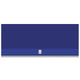 42-inch stainless steel outdoor ventilation hood, dark blue front panel with centered logo
