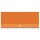Outdoor ventilation hood with rectangular canopy and vent cover, orange finish