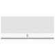 Outdoor ventilation hood with rectangular canopy and vent cover, light gray finish