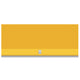 Outdoor ventilation hood with rectangular canopy and vent cover, yellow finish