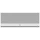 Stainless steel outdoor ventilation hood with light gray front panel and vent handle