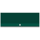 Stainless steel outdoor ventilation hood in dark green with centered vent control icon