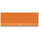 Stainless steel outdoor ventilation hood with orange front panel and vent handle
