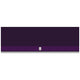 Outdoor ventilation hood in dark purple with front vent strip and center emblem.