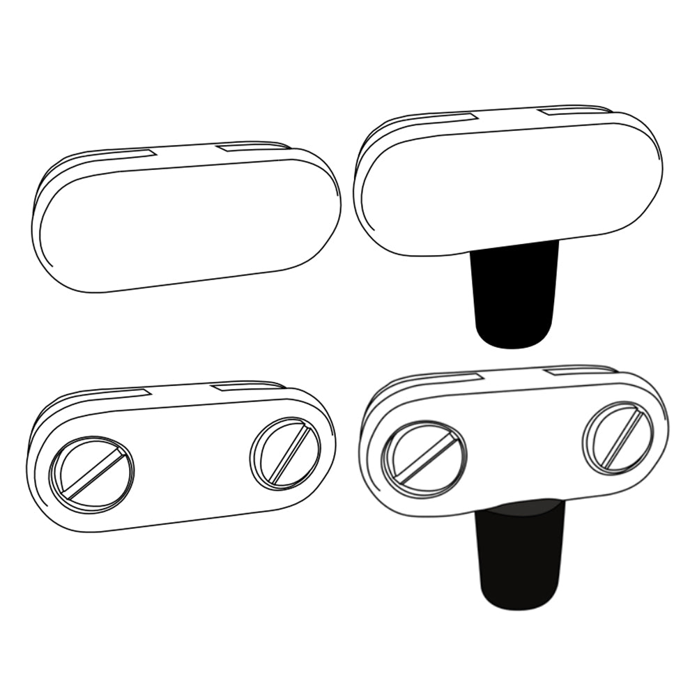 Connector bracket set (4 pieces) with round openings and mounting tabs.