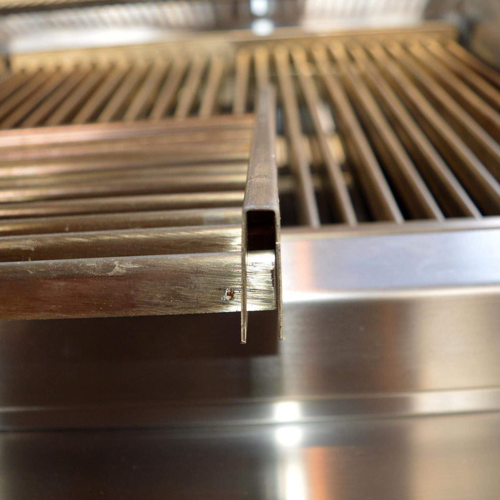 Infrared grill heating element with metal emitter bars inside the cooking chamber
