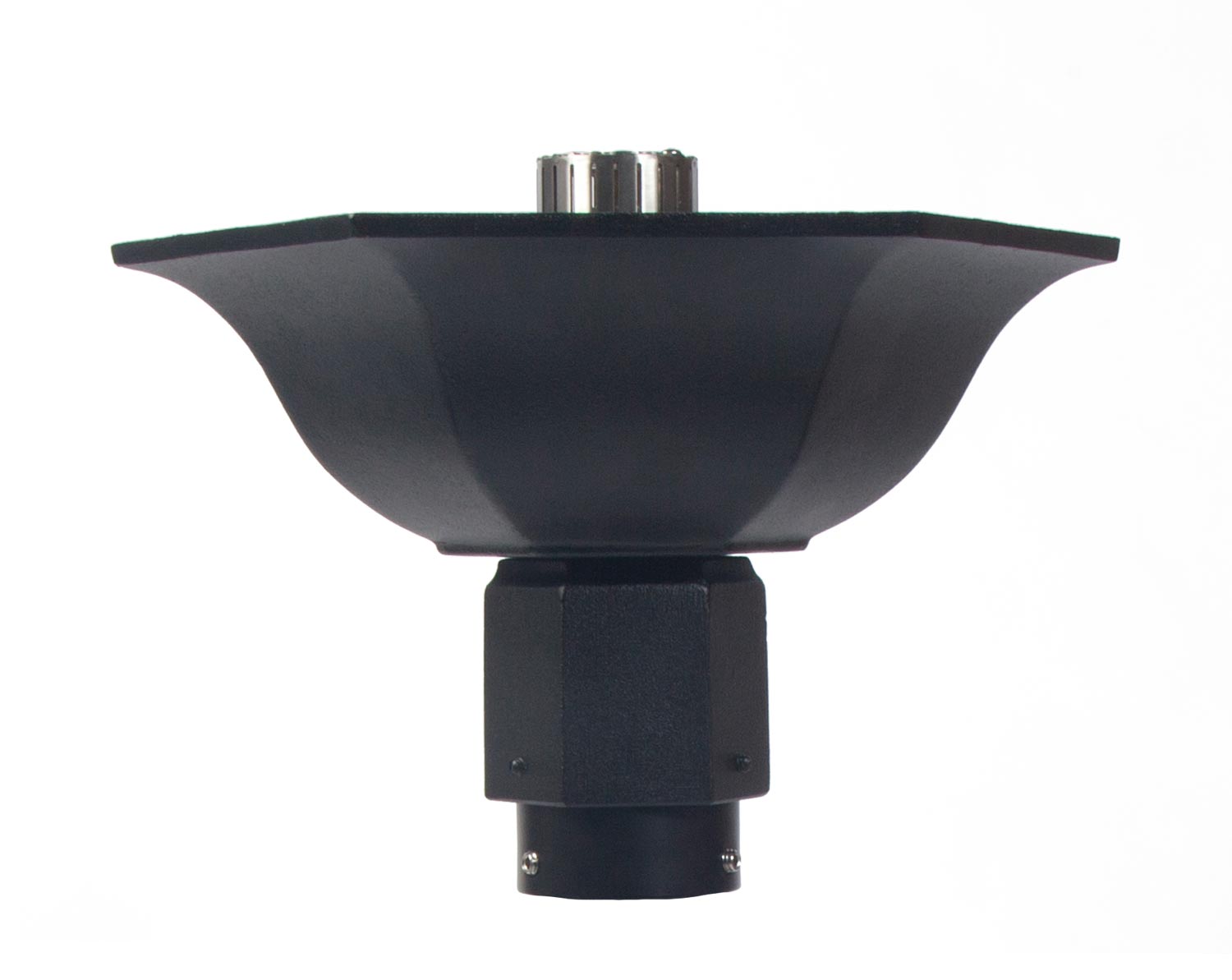 Gas torch head with black bowl and top burner controls