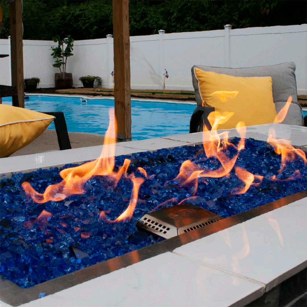 HPC Fire Stainless Steel Fire Pit H Burner Pan - Burner Included