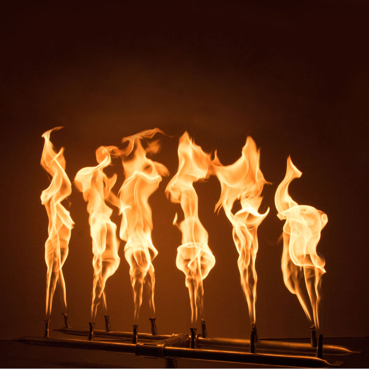 The Outdoor Plus Brass Rectangular H-Shaped Bullet Gas Fire Pit Burner