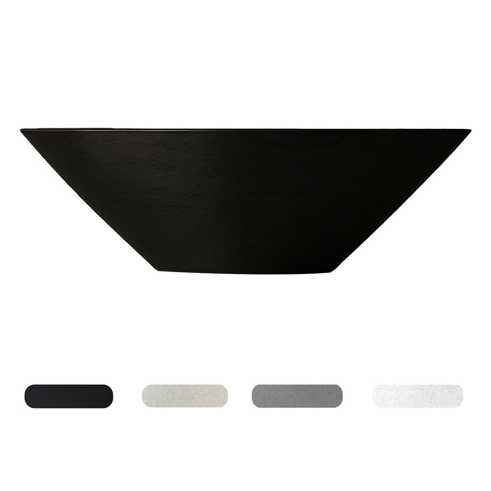 Warming Trends AON 24-inch halo concrete gas fire bowl, black, open-bowl shape