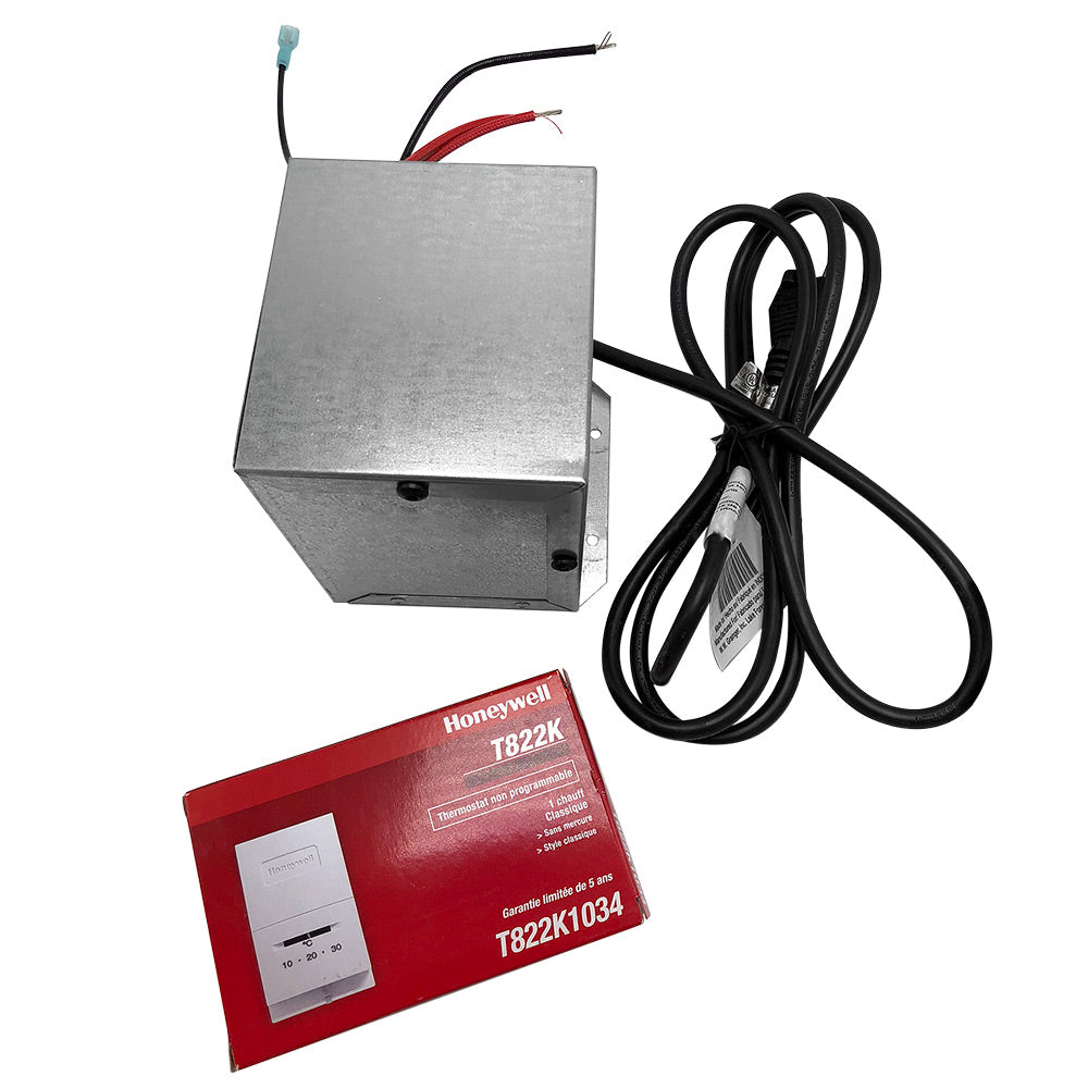 Heating/cooling thermostat module with wiring harness and red Honeywell T822K1043 box