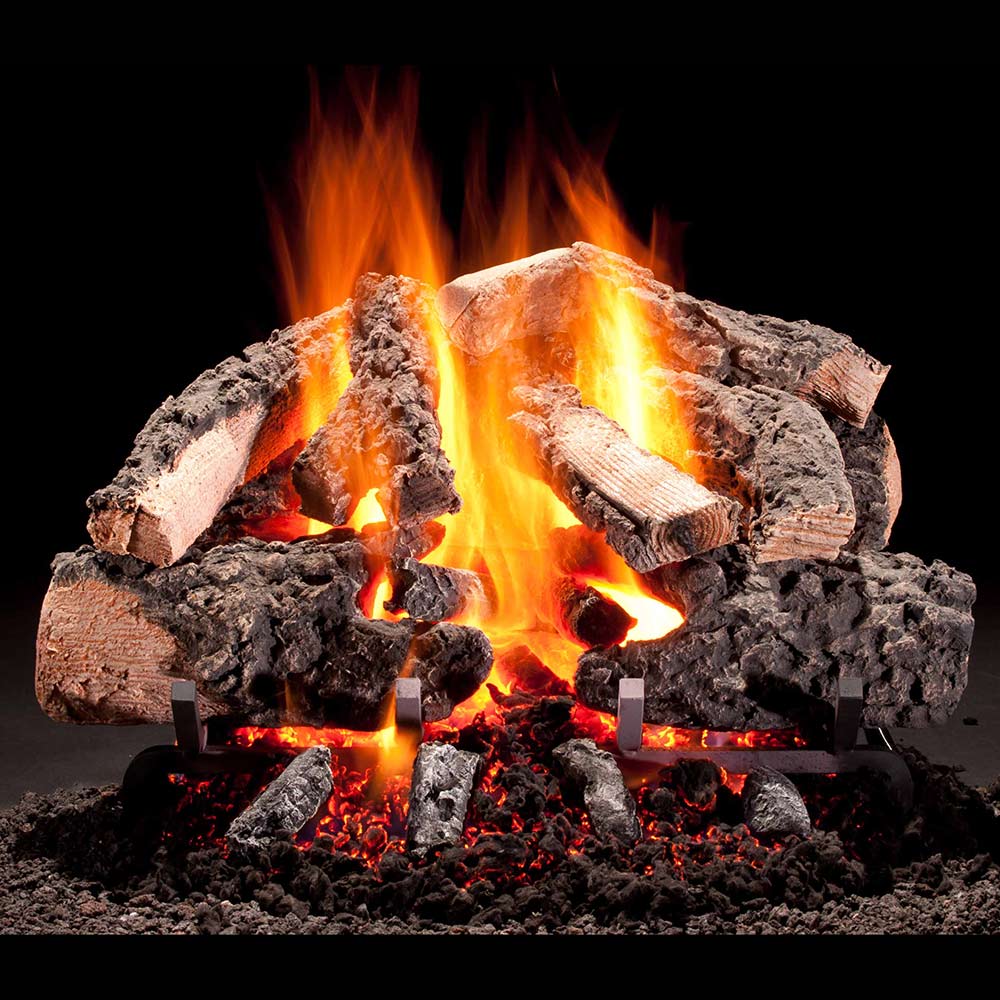 Hargrove Woodland Timbers See-Through Shallow Vented Gas Log Set with System 4 Burner, Propane Specialized (HGWTSSS-S4B)