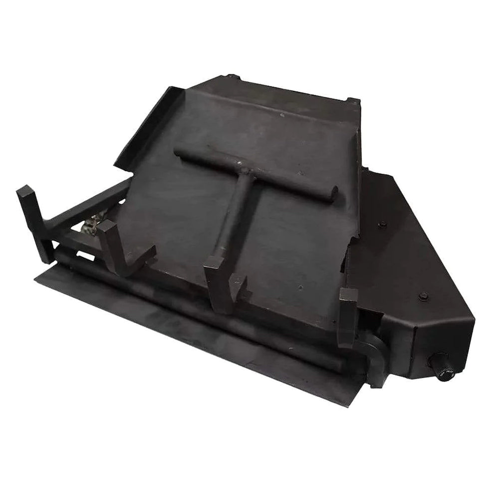 Vented burner kit with manual safety pilot, black metal burner assembly