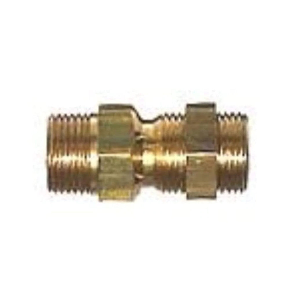 Hargrove air mixer fitting with 3/8 in threaded ends and hex couplings