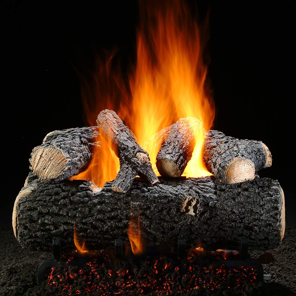 Hargrove Grand Oak See-Through Shallow Vented Gas Log Set with ANSI Certified Burner (HGGOSSS-SSB-ANSI)