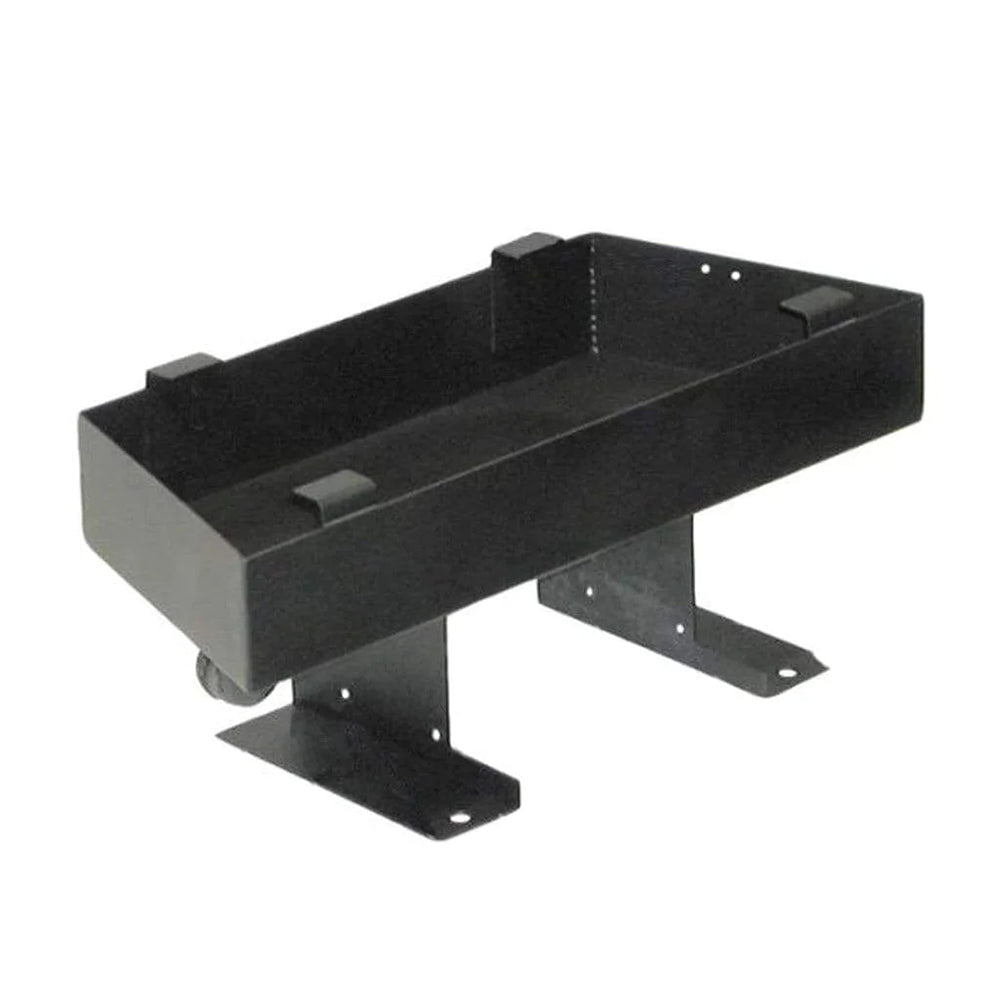 Hargrove Olde World basket burner with mounting brackets, black metal burner tray