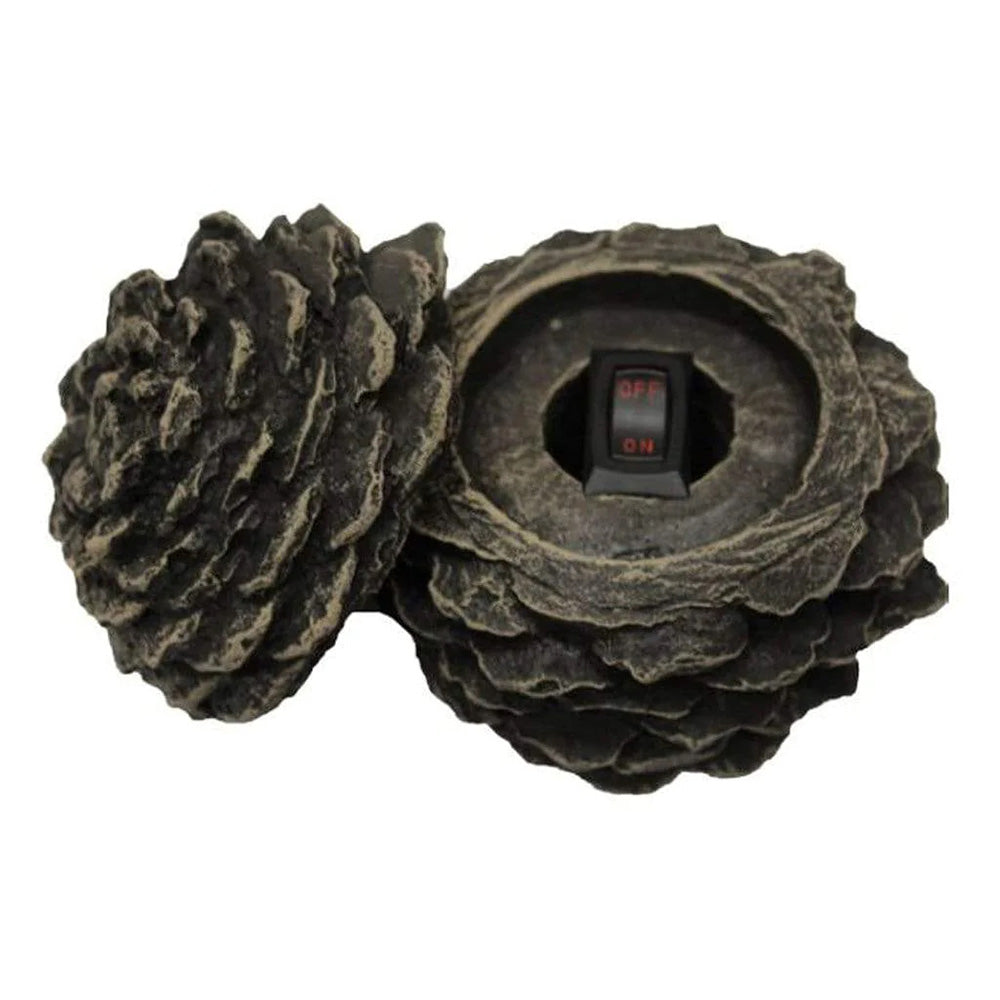 Pine cone on/off switch plate with ON/OFF rocker