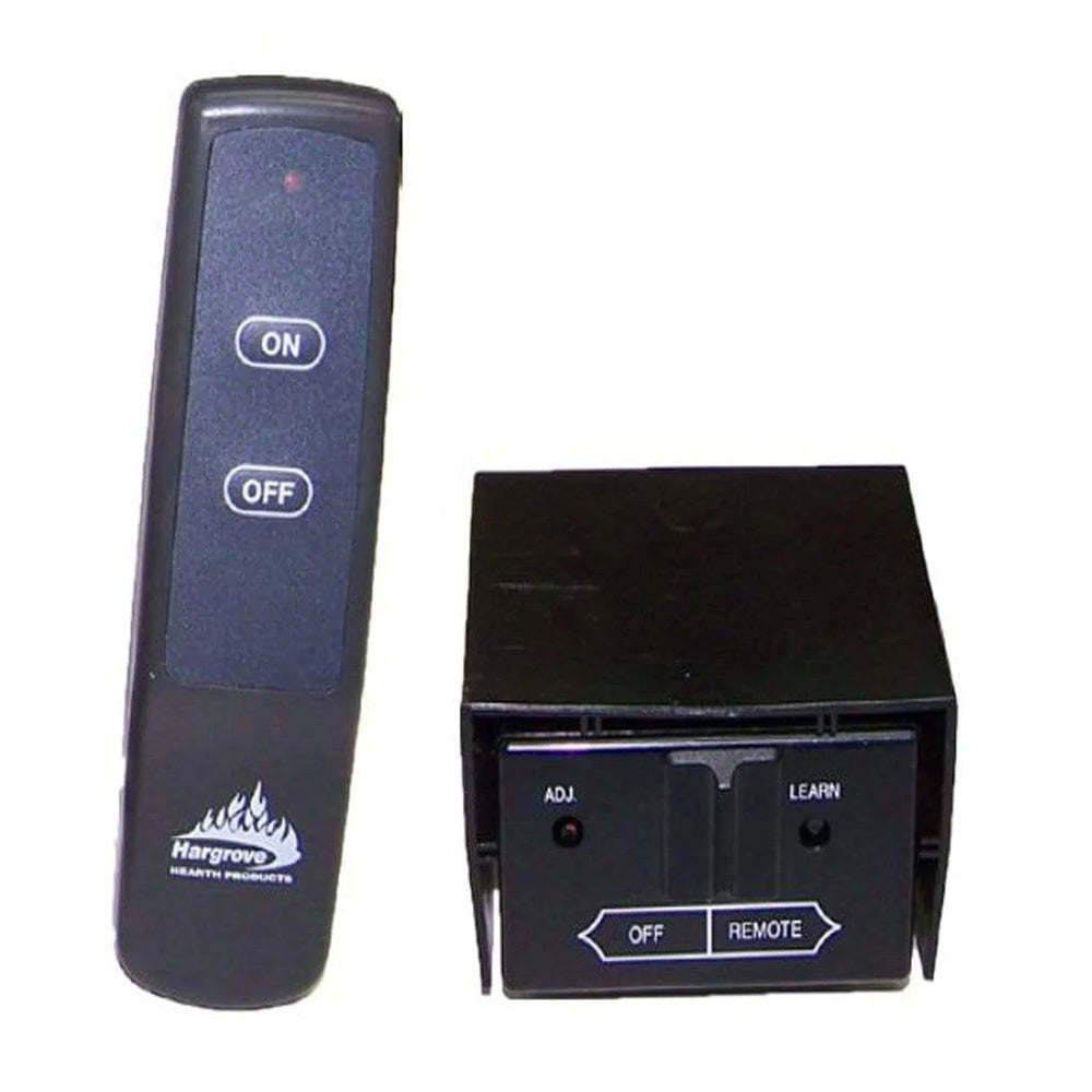 On/off remote control with receiver base, ON and OFF buttons