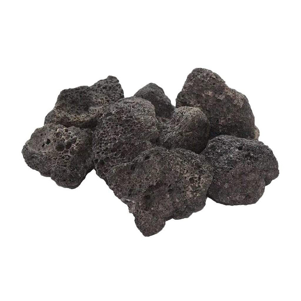 Hargrove volcanic cinder rocks, dark gray-black, rough porous texture