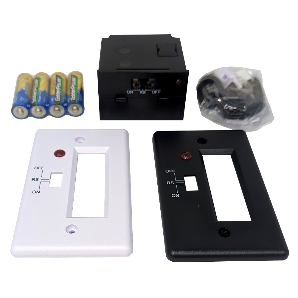Replacement remote receiver with wall plate and control labels, plus small hardware pack