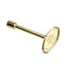 Universal valve key wrench, 3-inch, polished brass