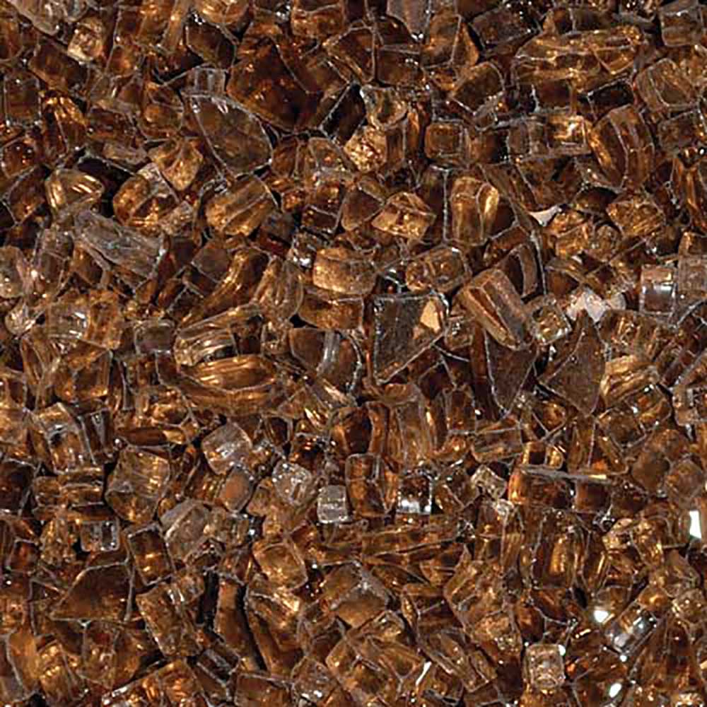 Copper decorative fire glass chunks for gas fire pits