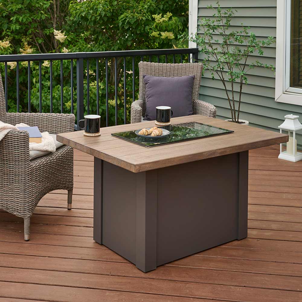 The Outdoor GreatRoom Company Havenwood Linear Gas Fire Table, 44-Inches