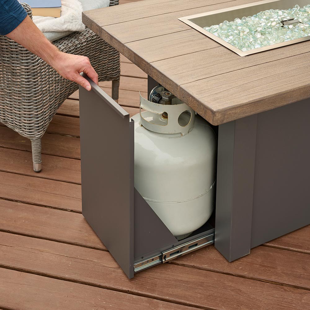 The Outdoor GreatRoom Company Havenwood Linear Gas Fire Table, 44-Inches