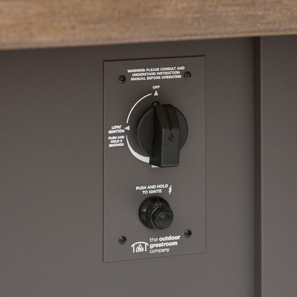 The Outdoor GreatRoom Company Havenwood Linear Gas Fire Table, 44-Inches