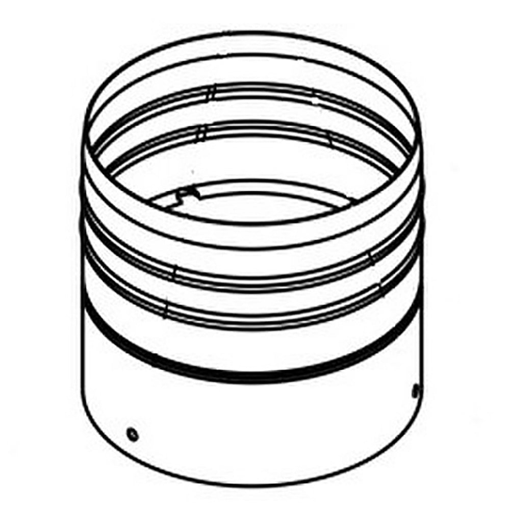 Cylindrical heat adaptor with stacked metal bands and central connector