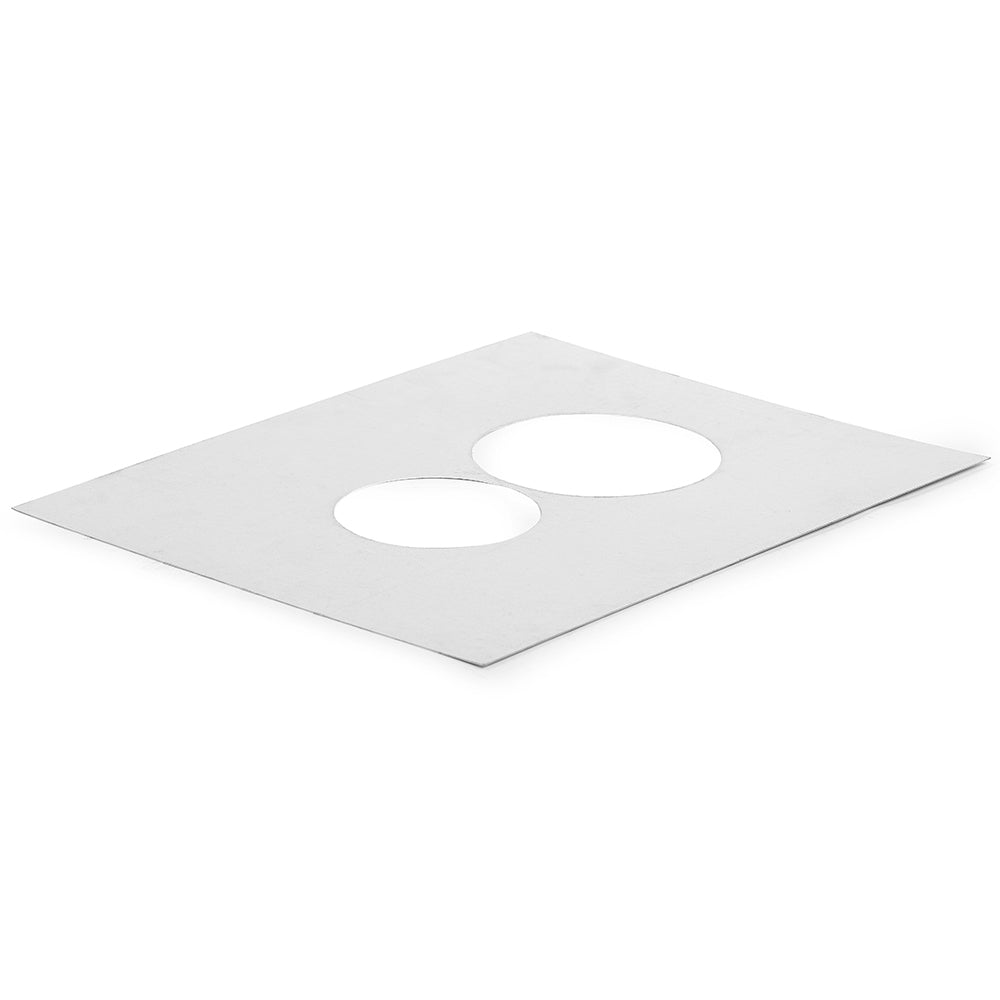 Block-off plate with two oval openings, white