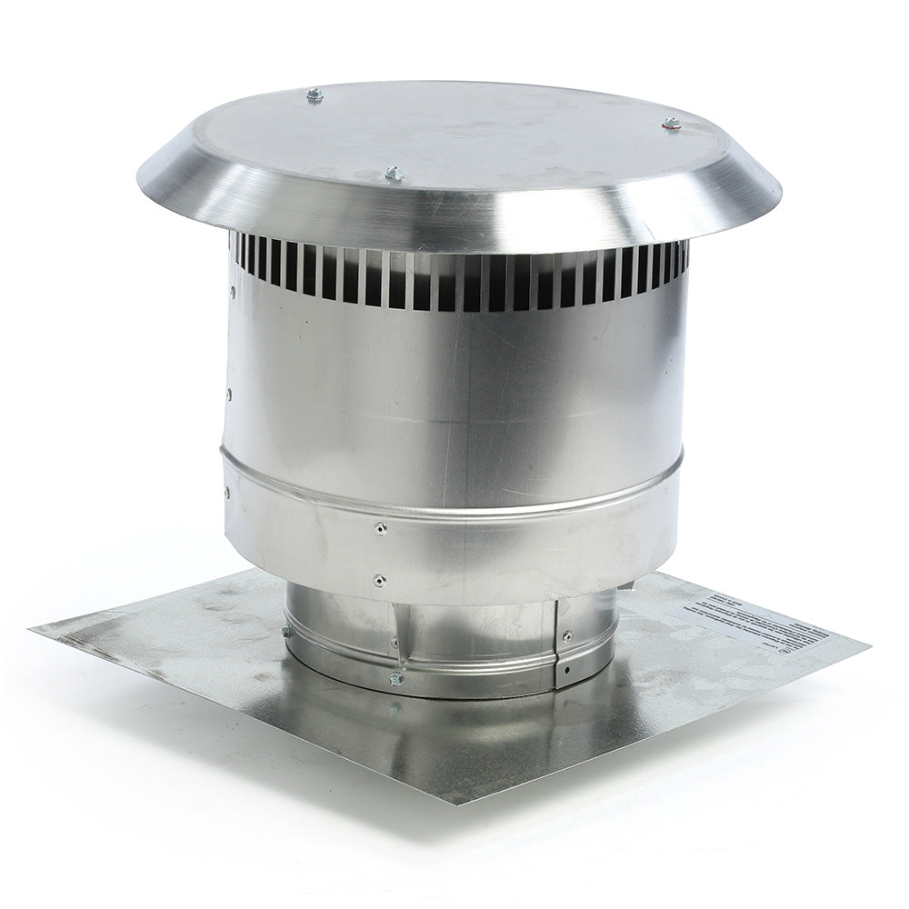 Kingsman 4/3-inch chimney vent termination with metal rain cap and grille vents