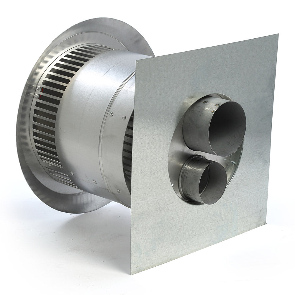 Kingsman chimney vent termination with rectangular plate and two outlet collars