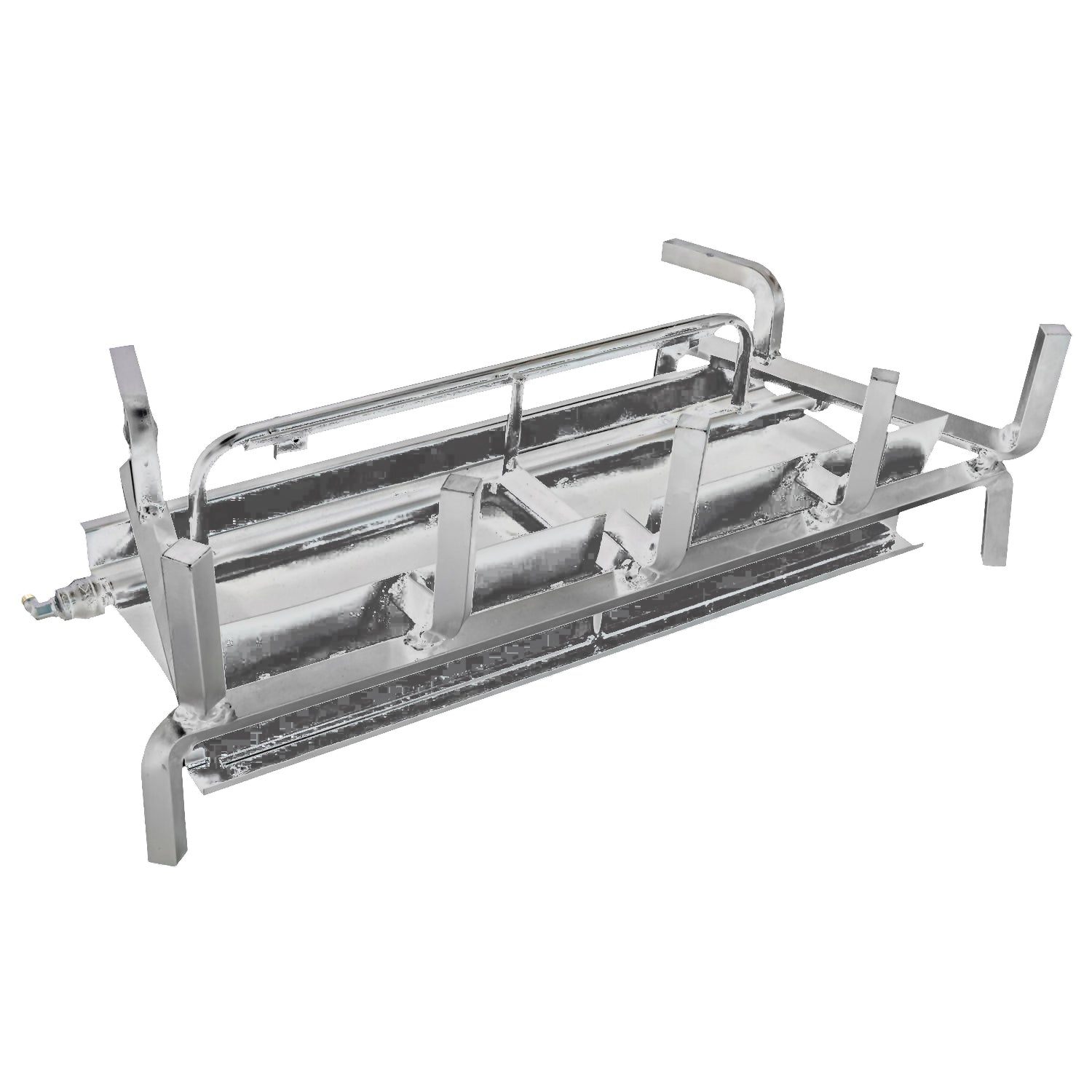 Stainless steel jumbo slimline burner system with control valve and mounting brackets